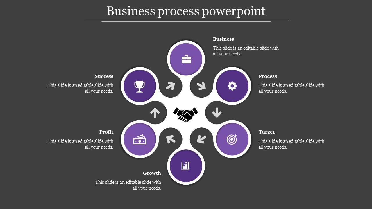 business process powerpoint-Purple